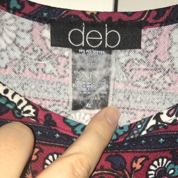 💗DEB QUARTER SLEEVE PATTERNED SKATER DRESS - Picture 3 of 4